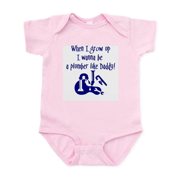 CafePress - I Wanna Be A Plumber Infant Bodysuit - Baby Light Bodysuit, Size Newborn - 24 Months