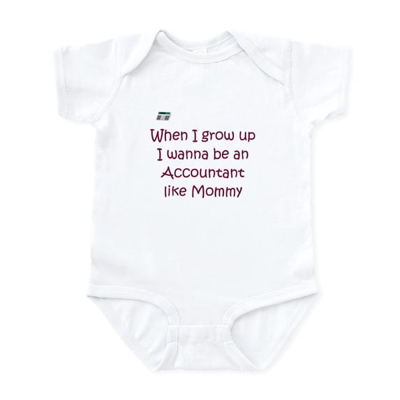 CafePress - I Wanna Be An Accountant Infant Bodysuit - Baby Light Bodysuit, Size Newborn - 24 Months
