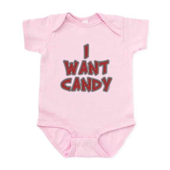 CafePress - I Want Candy Infant Bodysuit - Baby Light Bodysuit, Size Newborn - 24 Months
