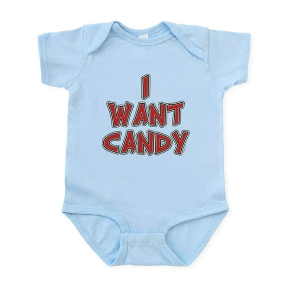 CafePress - I Want Candy Infant Bodysuit - Baby Light Bodysuit, Size Newborn - 24 Months