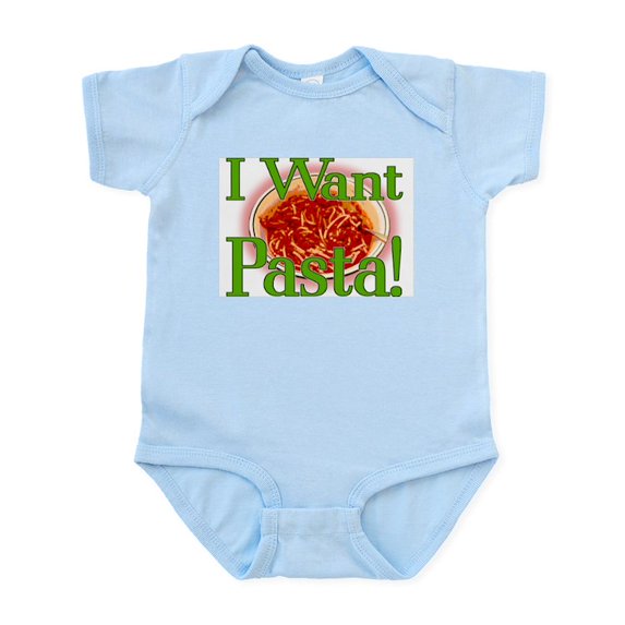 CafePress - I Want Pasta! Infant Creeper - Baby Light Bodysuit, Size Newborn - 24 Months