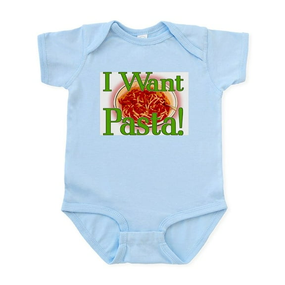 CafePress - I Want Pasta! Infant Creeper - Baby Light Bodysuit, Size Newborn - 24 Months