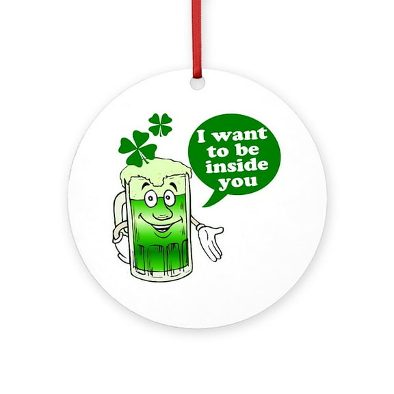 CafePress - I Want To Be Inside You -  Round Wood Ornament 4"