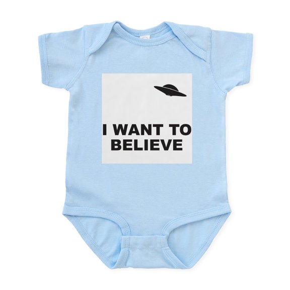 CafePress - I Want To Believe Infant Bodysuit - Baby Light Bodysuit, Size Newborn - 24 Months