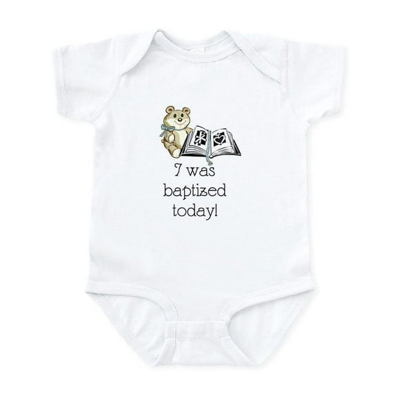CafePress - I Was Baptized Today! (Boy) Infant Bodysuit - Baby Light Bodysuit, Size Newborn - 24 Months