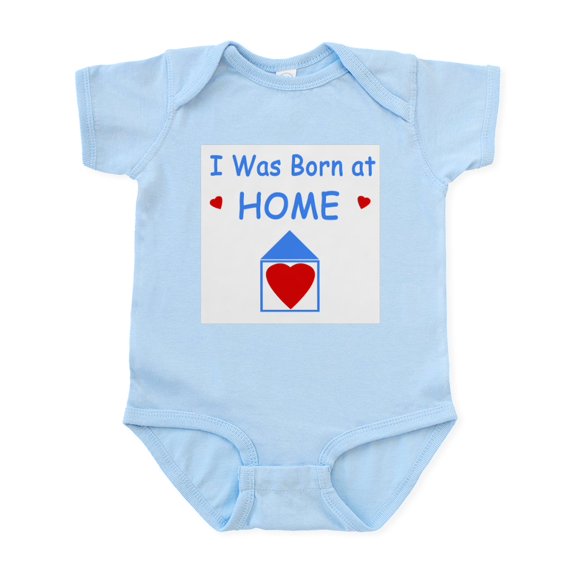 CafePress - I Was Born At Home Infant Bodysuit / Onesie - Baby Light Bodysuit, Size Newborn - 24 Months