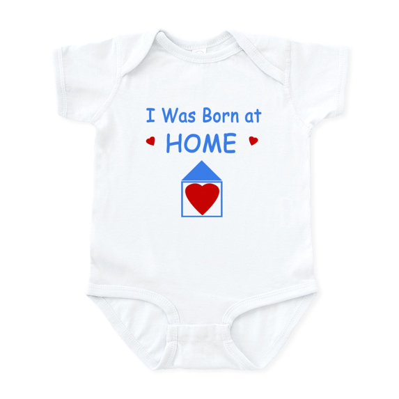 CafePress - I Was Born At Home Infant Bodysuit / Onesie - Baby Light Bodysuit, Size Newborn - 24 Months