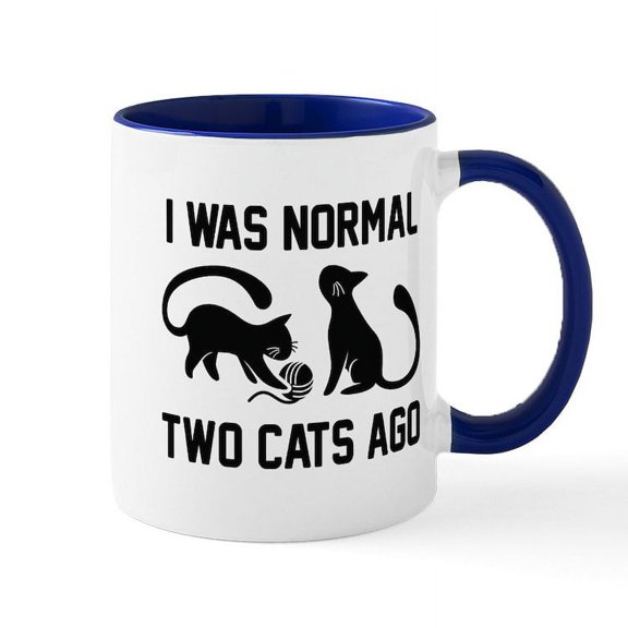 CafePress - I Was Normal Two Cats Ago Mug - 11 oz Ceramic Mug - Novelty Coffee Tea Cup
