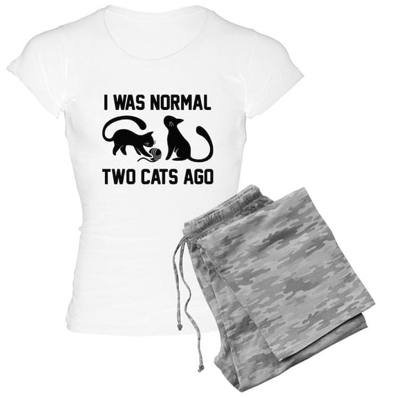 CafePress - I Was Normal Two Cats Ago - Women's Light Pajamas