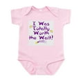 thumbnail image 1 of CafePress - I Was Totally Worth The Wait Infant Bodysuit - Baby Light Bodysuit, Size Newborn - 24 Months, 1 of 4