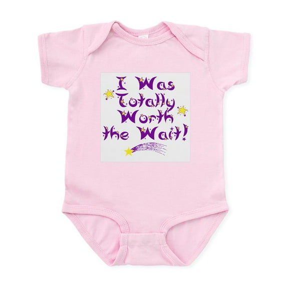 CafePress - I Was Totally Worth The Wait Infant Bodysuit - Baby Light Bodysuit, Size Newborn - 24 Months