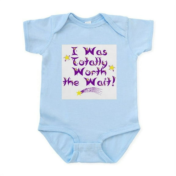 CafePress - I Was Totally Worth The Wait Infant Bodysuit - Baby Light Bodysuit, Size Newborn - 24 Months