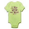thumbnail image 1 of CafePress - I Was Totally Worth The Wait Infant Bodysuit - Baby Light Bodysuit, 1 of 1