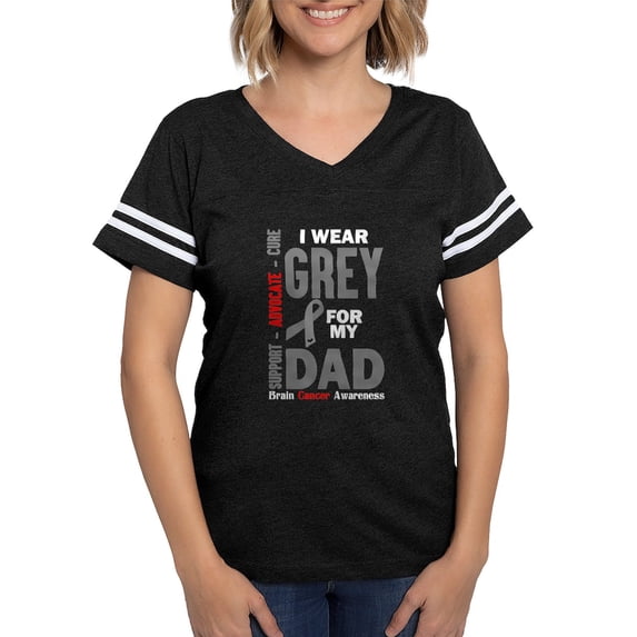 CafePress - I Wear Grey For My Dad (Brain Cancer Awareness) T - Womens Football Shirt
