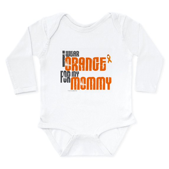 CafePress - I Wear Orange For My Mommy 6 Body Suit - Long Sleeve Cotton Baby Bodysuit