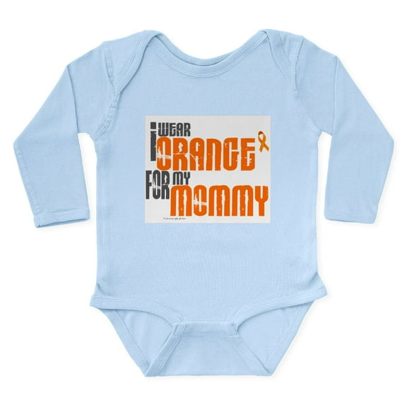 CafePress - I Wear Orange For My Mommy 6 Body Suit - Long Sleeve Cotton Baby Bodysuit
