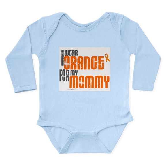 CafePress - I Wear Orange For My Mommy 6 Body Suit - Long Sleeve Cotton Baby Bodysuit