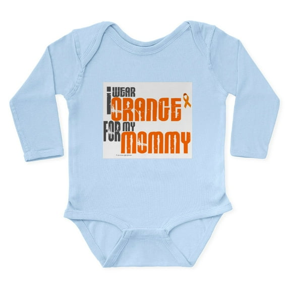 CafePress - I Wear Orange For My Mommy 6 Body Suit - Long Sleeve Cotton Baby Bodysuit