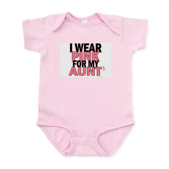 CafePress - I Wear Pink For My Aunt 5 Infant Bodysuit - Baby Light Bodysuit, Size Newborn - 24 Months