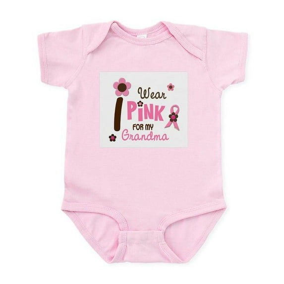 CafePress - I Wear Pink For My Grandma 12 Infant Bodysuit - Baby Light Bodysuit, Size Newborn - 24 Months