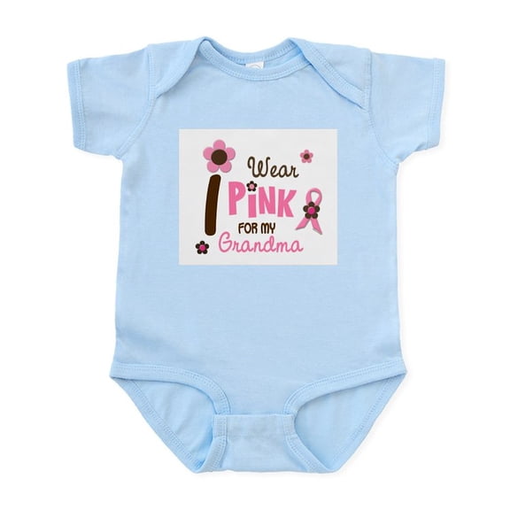 CafePress - I Wear Pink For My Grandma 12 Infant Bodysuit - Baby Light Bodysuit, Size Newborn - 24 Months