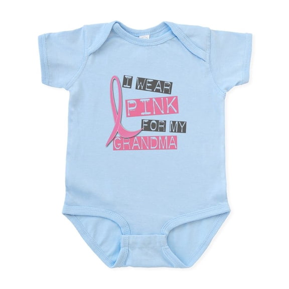 CafePress - I Wear Pink For My Grandma 37 Infant Bodysuit - Baby Light Bodysuit, Size Newborn - 24 Months
