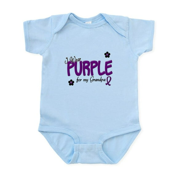 CafePress - I Wear Purple For My Grandpa 14 Infant Bodysuit - Baby Light Bodysuit, Size Newborn - 24 Months