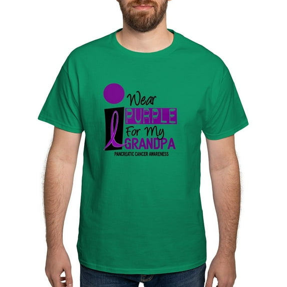 CafePress - I Wear Purple For My Grandpa 9 PC Dark T Shirt - Men's Classic Graphic Cotton T-Shirt