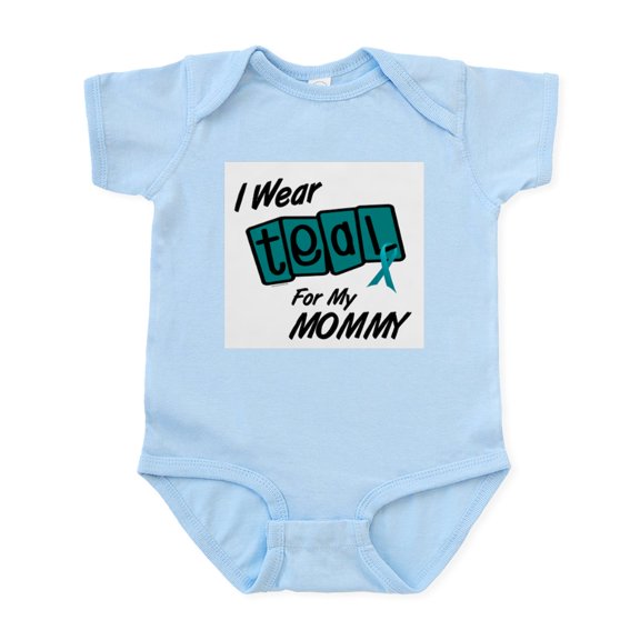 CafePress - I Wear Teal 8.2 (Mommy) Infant Bodysuit - Baby Light Bodysuit, Size Newborn - 24 Months