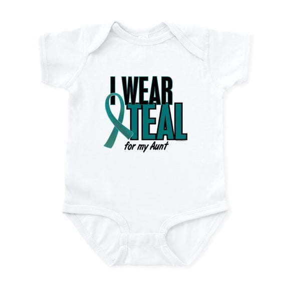 CafePress - I Wear Teal For My Aunt 10 Infant Bodysuit - Baby Light Bodysuit, Size Newborn - 24 Months