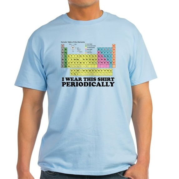 CafePress - I Wear This Shirt Periodically Periodic Table Ligh - Men's Classic Graphic T-Shirt