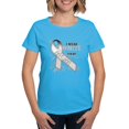 thumbnail image 1 of CafePress - I Wear White For My Mom Women's Dark T Shirt - Women's Traditional Fit Dark T-Shirt, 1 of 4