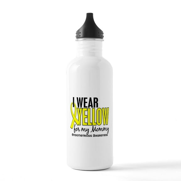 CafePress - I Wear Yellow 10 Endometriosis Stainless Water Bot - Stainless Steel Water Bottle, Sports Bottle, 1.0L