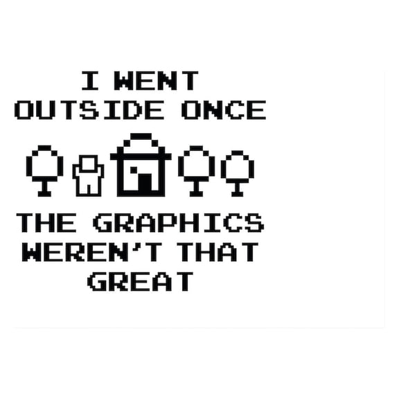 CafePress - I Went Outside Once 38.5 X 24.5 Wall Peel - 35x21 Wall Decal