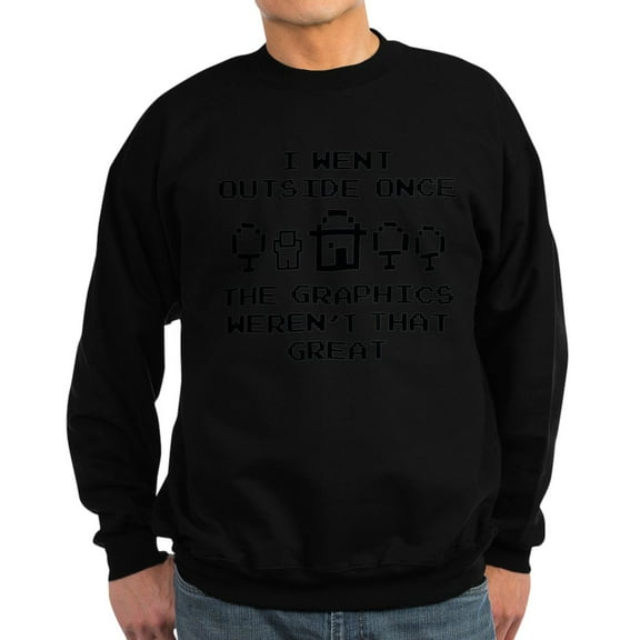 CafePress - I Went Outside Once Sweatshirt - Classic Crew Neck Sweatshirt