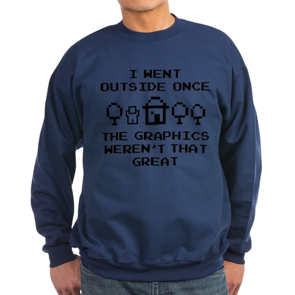 CafePress - I Went Outside Once Sweatshirt - Classic Crew Neck Sweatshirt