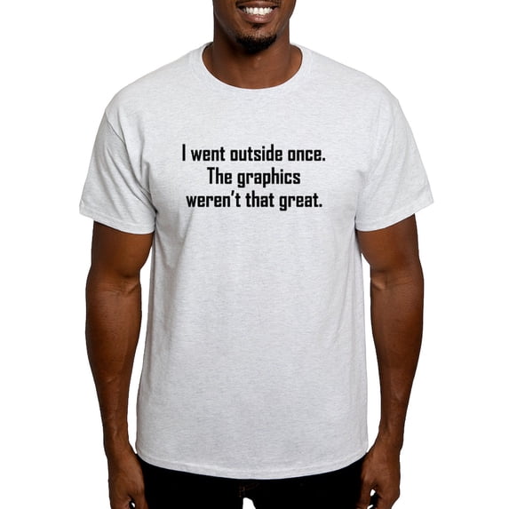 CafePress - I Went Outside Once T Shirt - Men's Classic Graphic T-Shirt