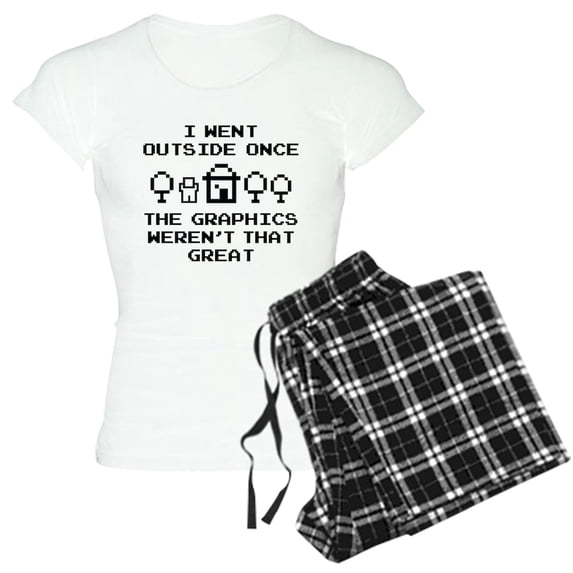 CafePress - I Went Outside Once - Women's Light Pajamas