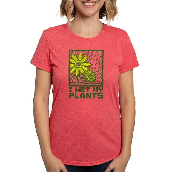 CafePress - I Wet My Plants Women's Deluxe T Shirt - Womens Tri-blend T-Shirt