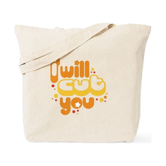 CafePress - I Will Cut You Tote Bag - Unisex Canvas Tote Bag, Beige, 1-Piece