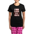 thumbnail image 1 of CafePress - I Wish I Lived In A Musical Women's Dark Pajamas - Women's Short Sleeve Print T-Shirt and Pants Dark Cotton Pajama Set, 1 of 7