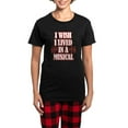 thumbnail image 1 of CafePress - I Wish I Lived In A Musical Women's Dark Pajamas - Women's Short Sleeve Print T-Shirt and Pants Dark Cotton Pajama Set, 1 of 7
