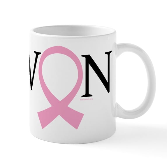 CafePress - I Won Breast Cancer Mugs - 11 oz Ceramic Mug - Novelty Coffee Tea Cup