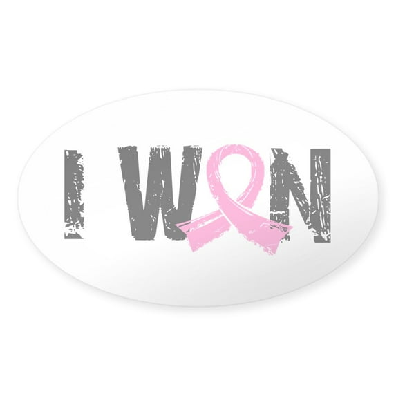 CafePress - I Won Breast Cancer Sticker - Sticker (Oval)