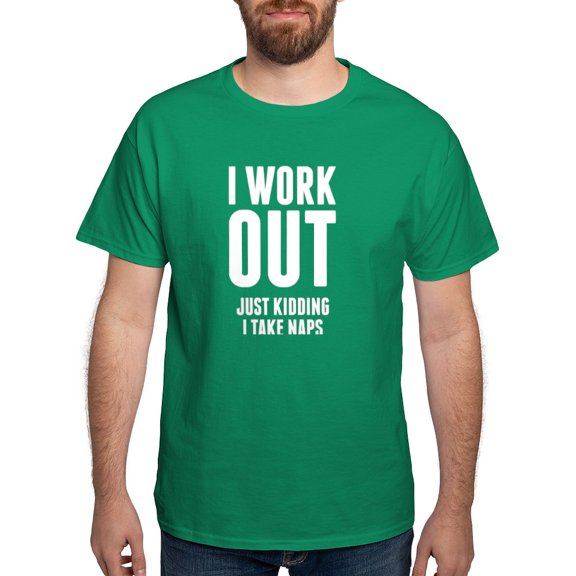 CafePress - I Work Out Just Kidding I Take Naps T Shirt - Men's Classic Graphic Cotton T-Shirt