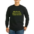 thumbnail image 1 of CafePress - I'd Flex But I Like This Shirt Long Sleeve Dark T - Long Sleeve Dark T-Shirt, 1 of 4