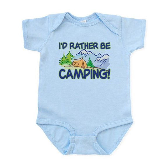 CafePress - I'd RATHER BE CAMPING! Infant Bodysuit - Baby Light Bodysuit, Size Newborn - 24 Months