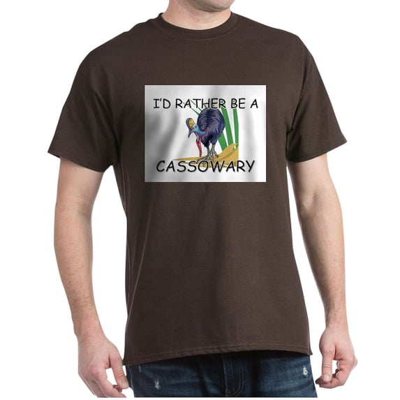 CafePress - I'd Rather Be A Cassowary Dark T Shirt - Men's Classic Graphic Cotton T-Shirt