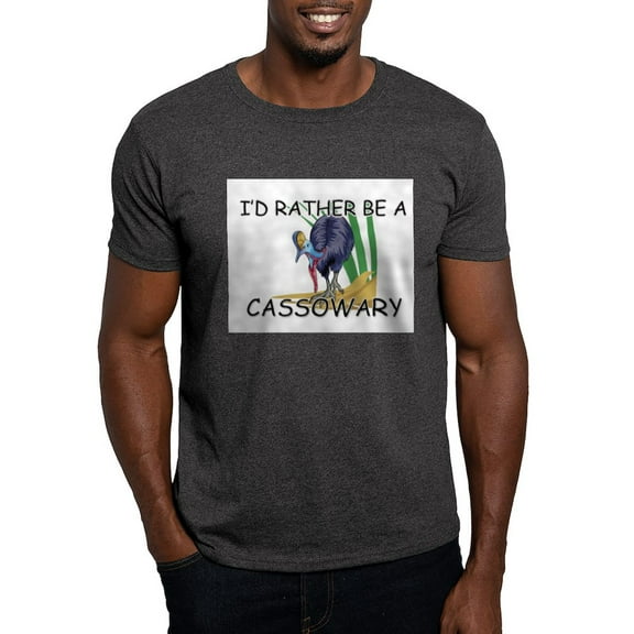 CafePress - I'd Rather Be A Cassowary Dark T Shirt - Men's Classic Graphic Cotton T-Shirt