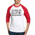 thumbnail image 1 of CafePress - I'd Rather Be Backpacking Baseball Jersey - Cotton Baseball Jersey, 3/4 Raglan Sleeve Shirt, 1 of 4
